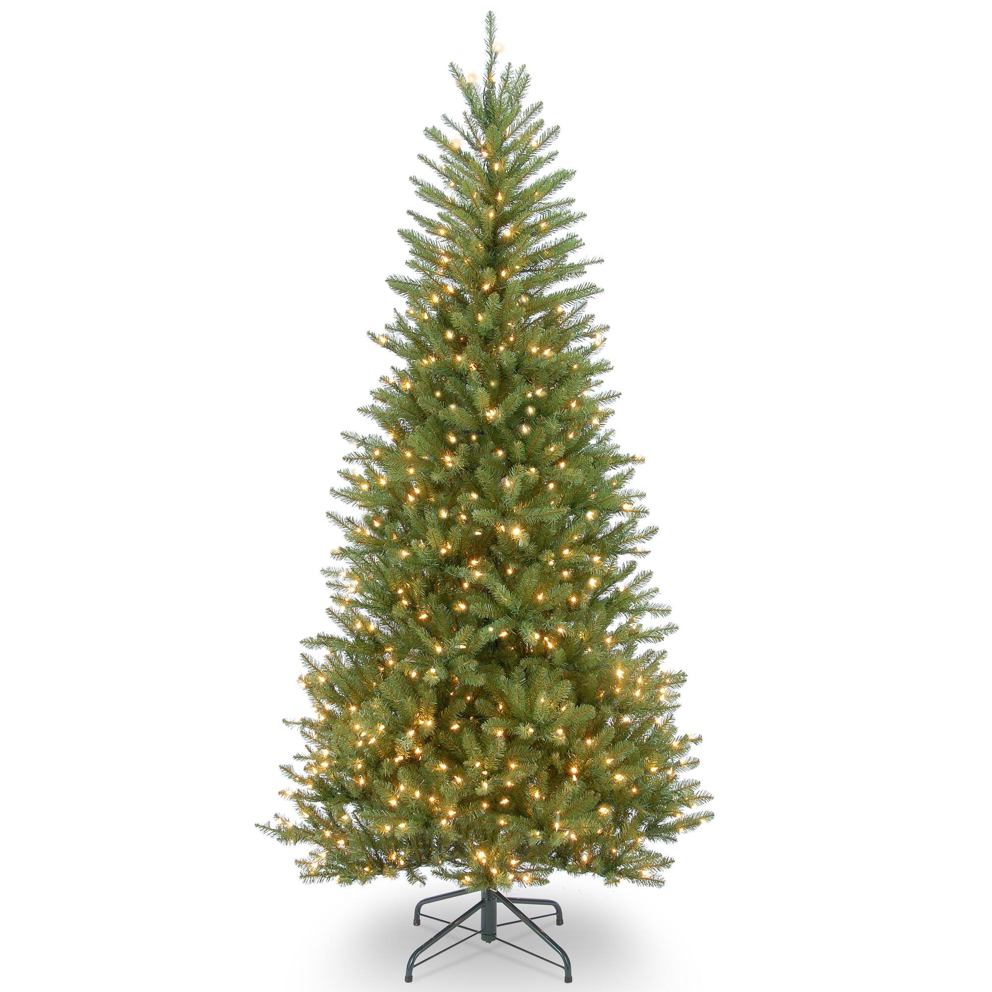 7.5 ft. Pre-Lit Dunhill® Fir Slim Artificial Christmas Tree, Clear Lights